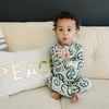 Convertible Bamboo Romper- Peace and Wreaths