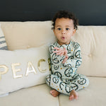 Convertible Bamboo Romper- Peace and Wreaths
