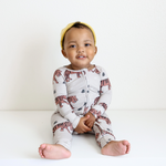 Convertible Bamboo Romper- Tigers on Taupe