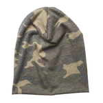 Slouch Beanie in Faded Camo Bamboo Jersey