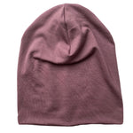 Slouch Beanie in Plum Bamboo Jersey